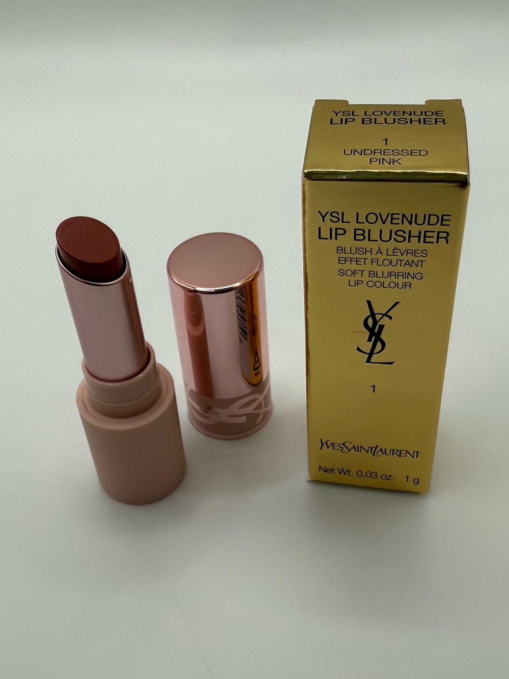 Yves Saint Laurent LoveNude Lip Blusher — Mini Undressed Pink New with box